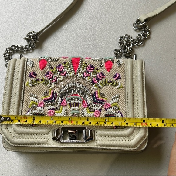 Rebecca Minkoff Small Love Beaded Cross Body Bag Purse - Picture 8 of 12